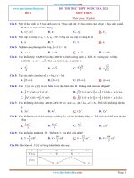 Bộ đề thi thử tốt nghiệp THPT 2021 môn toán có đáp án lời giải chi tiết (bộ 1) 