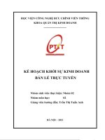 Tiểu luận kế hoạch khởi sự kinh doanh bán lẻ trực tuyến 