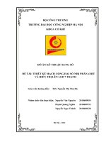 Thiết kế mạch cộng 2 số 4 bit-- Bài tập lớn xung số  FULL tất cả trong trang cá nhân ( đồ án cơ điện tử, thiết kế hệ thống cơ điện tử,..)