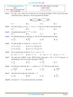 Bộ đề thi THPT toán 2020 phát triển từ đề minh họa tập 1 