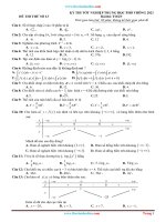 Đề ôn thi TN THPT môn toán 2021 chuẩn cấu trúc đề minh họa có lời giải chi tiết và đáp án (đề 13) 