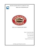 TIỂU LUẬN VỀ HIGHLANDS COFFEE
