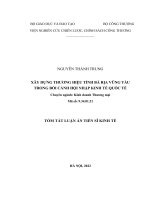 Xây dựng thương hiệu tỉnh Bà Rịa Vũng Tàu trong bối cảnh hội nhập kinh tế quốc tế tt
