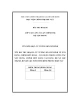 TIỂU LUẬN CAO cấp CHÍNH TRỊ   tư tưởng hồ chí minh về xây dựng, chỉnh đốn đảng   vận dụng về xây dựng, chỉnh đốn đảng tại đảng bộ xã lộc thạnh, huyện lộc ninh tỉnh, bình phước hiện nay