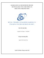 TÌM HIỂU VỀ MACHINE LEARNING VÀỨNG DỤNG VÀO VIỆC DỰ ĐOÁN GIÁ NHÀ (Báo cáo đồ án 2 )