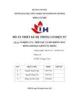 ĐỒ ÁN THIẾT KẾ HỆ THỐNG CƠ ĐIỆN TỬ Đề tài NGHIÊN CỨU, THIẾT KẾ VÀ MÔ PHỎNG MÁY ĐÓNG GÓI HẠT GIỐNG TỰ ĐỘNG
