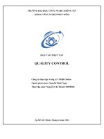 Báo cáo thực tập QUALITY CONTROL