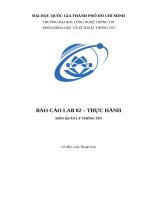 Lab2 Quản lý thông tin IE103 UIT