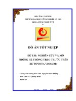 Thuyết minh nghiên cứu mô phỏng hệ thống treo trước trên xe toyota vios 2014