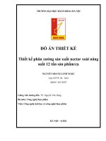 ĐỒ ÁN THIẾT KẾ Thiết kế phân xưởng sản xuất nectar xoài năng suất 12 tấn sản phẩm ca