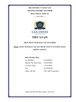 TIỂU LUẬN MÔN PHÂN TÍCH BÁO CÁO TÀI CHÍNH Đề tài PHÂN TÍCH BÁO CÁO TÀI CHÍNH CÔNG TY CỔ PHẦN HÀNG KHÔNG VIETJET
