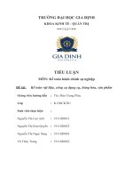 TIỂU LUẬN MÔN Kế toán hành chính sự nghiệp đề tài Kế toán vật liệu, công cụ dụng cụ, hàng hóa, sản phẩm