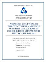 PROPOSING SOLUTIONS TO IMPROVE CONTENT MARKETING ACTIVITIES ON FACEBOOK OF CAREERBUILDER VIENAM IN THE FIRST QUARTER OF 2022