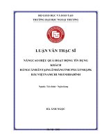 Nâng cao hiệu quả hoạt động tín dụng khách hàng cá nhân tại Ngân hàng TMCP Xuất nhập khẩu Việt Nam (Eximbank) chi nhánh Ba Đình
