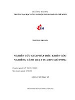 Nghiên cứu giải pháp điều khiển góc nghiêng cánh quạt tua bin gió PMSG