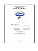 BÀI TẬP LỚN MÔN HỌC CUNG CẤP ĐIỆN   ĐỀ TÀI Thiết kế cấp điện cho nhà xưởng sửa chữa cơ khí