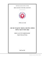 Chủ đề tổ quốc trong chương trình tiếng việt ở tiểu học 