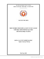 Một số biện pháp rèn luyện tư duy logic cho học sinh trong dạy học chủ đề số học ở lớp 4 