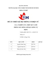 ĐỒ án THIẾT kế hệ THỐNG cơ điện tử đề tài NGHIÊN cứu, THIẾT kế và mô PHỎNG máy ĐÓNG gói hạt GIỐNG tự ĐỘNG 