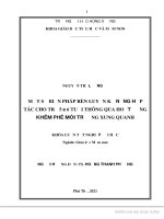 Một số biện pháp rèn luyện kĩ năng hợp tác cho trẻ 5   6 tuổi thông qua hoạt động khám phá môi trường xung quanh 