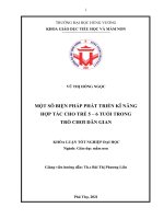 Một số biện pháp phát triển kỹ năng hợp tác cho trẻ 5 6 tuổi trong trò chơi dân gian 