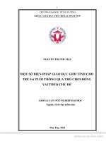 Một số biện pháp giáo dục giới tính cho trẻ 5 6 tuổi thông qua trò chơi đóng vai theo chủ đề 