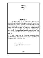 TIỂU LUẬN THU HOẠCH xây dựng đội ngũ cán bộ là trách nhiệm của cả hệ thống chính trị,