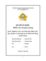 BÀI TẬP CÁ NHÂN   MÔN Xe chuyên dùng ĐỀ TÀI Nghiêncứu,tìmhiểuđặcđiểmcấu tạo, phạm vi sử dụng xe rải thảm bê tông nhựa nóng