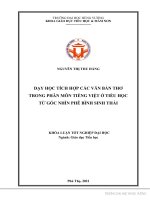 Dạy học tích hợp các văn bản thơ trong phân môn tiếng việt ở tiểu học từ góc nhìn phê bình sinh thái 