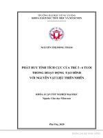 Phát huy tính tích cực của trẻ 5  6 tuổi trong hoạt động tạo hình với nguyên vật liệu thiên nhiên 