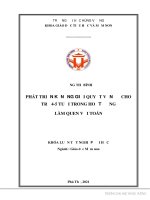 Phát triển kĩ năng giải quyết vấn đề cho trẻ 4   5 tuổi trong hoạt động làm quen với toán 