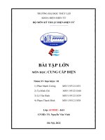 BÀI tập lớn môn học CUNG cấp điện  đề tài thiết kế cấp điện cho nhà xưởng sửa chữa cơ khí 