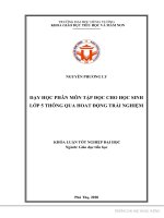 Dạy học phân môn tập đọc cho học sinh lớp 5 thông qua hoạt động trải nghiệm 