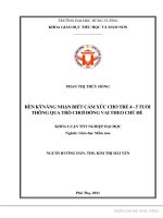 Kỹ năng nhận biết cảm xúc cho trẻ 4   5 tuổi thông qua trò chơi đóng vai theo chủ đề 