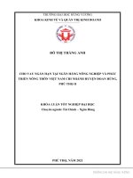 Nghiên cứu các nhân tố ảnh hưởng đến quyết định gửi tiền tết kiệm của dân cư vào ngân hàng