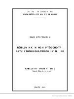 Rèn luyện kỹ năng hợp tác cho trẻ 5 6 tuổi thông qua trò chơi vận động 