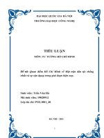 Quan điểm hồ chí minh về mặt trận dân tộc thống nhất và sự vận dụng trong giai đoạn hiện nay 