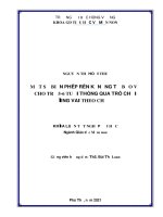 Một số biện pháp rèn kĩ năng tự bảo vệ cho trẻ 5 6 tuỏi thông qua trò chơi đóng vai theo chủ đề 