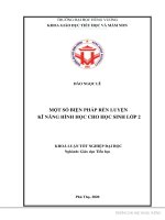 Một số biện pháp rèn luyện kĩ năng hình học cho học sinh lớp 2 