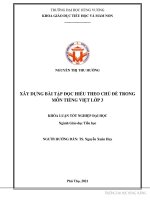 Xây dựng bài tập đọc hiểu theo chủ đề trong môn tiếng việt lớp 3 