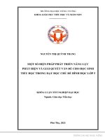 Một số biện pháp phát triển năng lực phát hiện và giải quyết vấn đề cho học sinh tiểu học trong dạy học chủ đề hình học lớp 5 