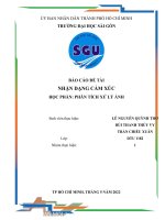 ĐỀ tài NHẬN DẠNG cảm xúc TỔNG QUAN về bài TOÁN NHẬN DẠNG cảm xúc KHUÔN mặt 