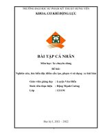 BÀI TẬP CÁ NHÂN Môn học Xe chuyên dùng Đề bài Nghiên cứu, tìm hiểu đặc điểm cấu tạo, phạm vi sử dụng xe hút bùn