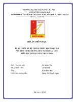 ĐỒ án môn học đề tài THIẾT kế hệ THỐNG THIẾT bị cô đặc HAI nồi XUÔI CHIỀU BUỒNG đốt NGOÀI làm VIỆC LIÊN tục cô đặc DUNG DỊCH KNO3 1 