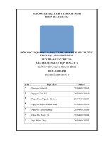 MÔN HỌC HỢP ĐỒNG DÂN SỰ VÀ TRÁCH NHIỆM BỒI THƯỜNG THIỆT HẠI NGOÀI HỢP ĐỒNG BUỔI THẢO LUẬN THỨ BA: VẤN ĐỀ CHUNG CỦA HỢP ĐỒNG (TT)