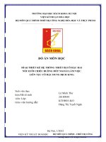 ĐỒ án môn học đề tài THIẾT kế hệ THỐNG THIẾT bị cô đặc HAI nồi XUÔI CHIỀU BUỒNG đốt NGOÀI làm VIỆC LIÊN tục cô đặc DUNG DỊCH KNO3 