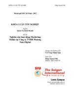 Khóa luận Nghiên cứu hoạt động Marketing Online tại Công ty TNHH Phương Nam Digital