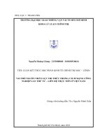 TIỂU LUẬN KẾT THÚC HỌC PHẦN KINH TẾ CHÍNH TRỊ MÁC – LÊNIN VAI TRÒ NGUỒN NHÂN LỰC TRI THỨC TRONG CÁCH MẠNG CÔNG NGHIỆP LẦN THỨ TƯ – LIÊN HỆ THỰC TIỄN Ở VIỆT NAM