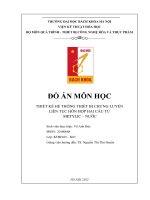 THIẾT kế hệ THỐNG THIẾT bị CHƯNG LUYỆN LIÊN tục hỗn hợp HAI cấu tử METYLIC – nước 