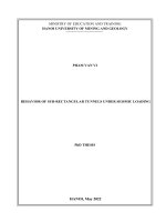 (Luận án tiến sĩ) nghiên cứu ứng xử của kết cấu chống trong đường hầm tiết diện hình chữ nhật cong chịu tải trọng động đất 